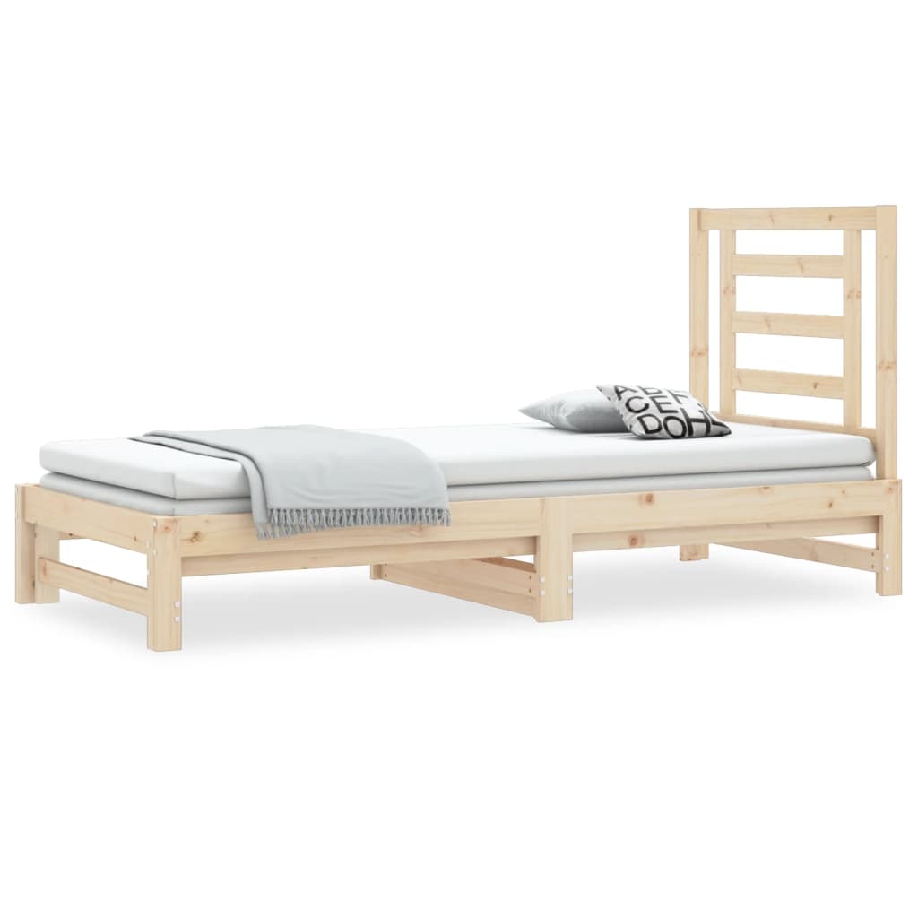 Dormeuse Estraibile 2x(90x200) cm in Legno Massello di Pino