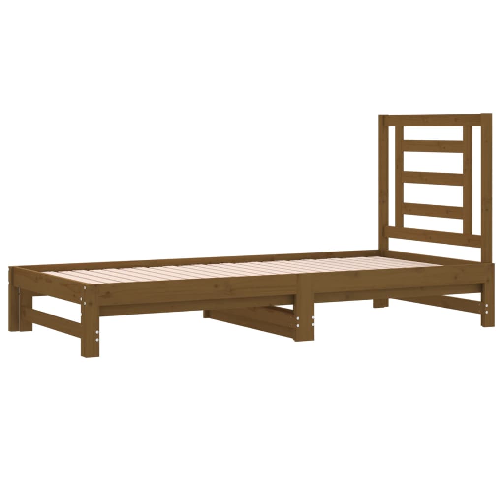 Dormeuse Estraibile senza Materasso Marrone Ambra 2x(90x200) cm