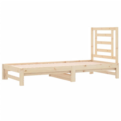 Dormeuse Estraibile 2x(90x190) cm Legno Massello di Pino