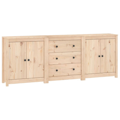 Credenza 210x35x80 cm in Legno Massello di Pino