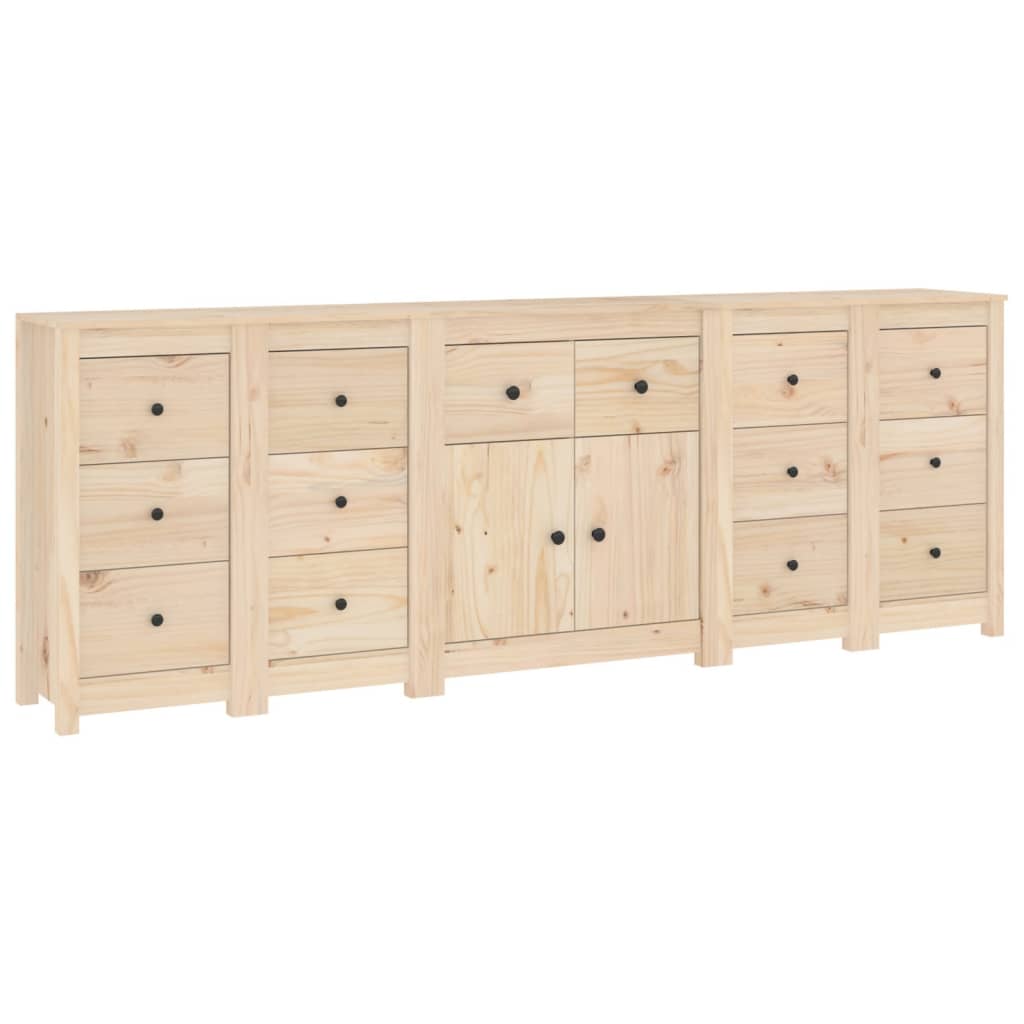 Credenza 230x35x80 cm in Legno Massello di Pino