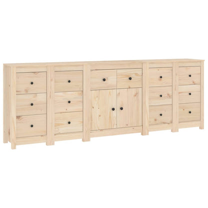 Credenza 230x35x80 cm in Legno Massello di Pino
