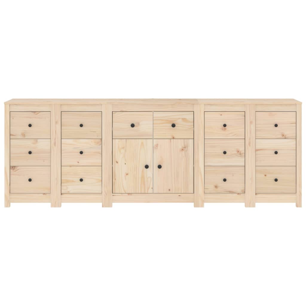 Credenza 230x35x80 cm in Legno Massello di Pino