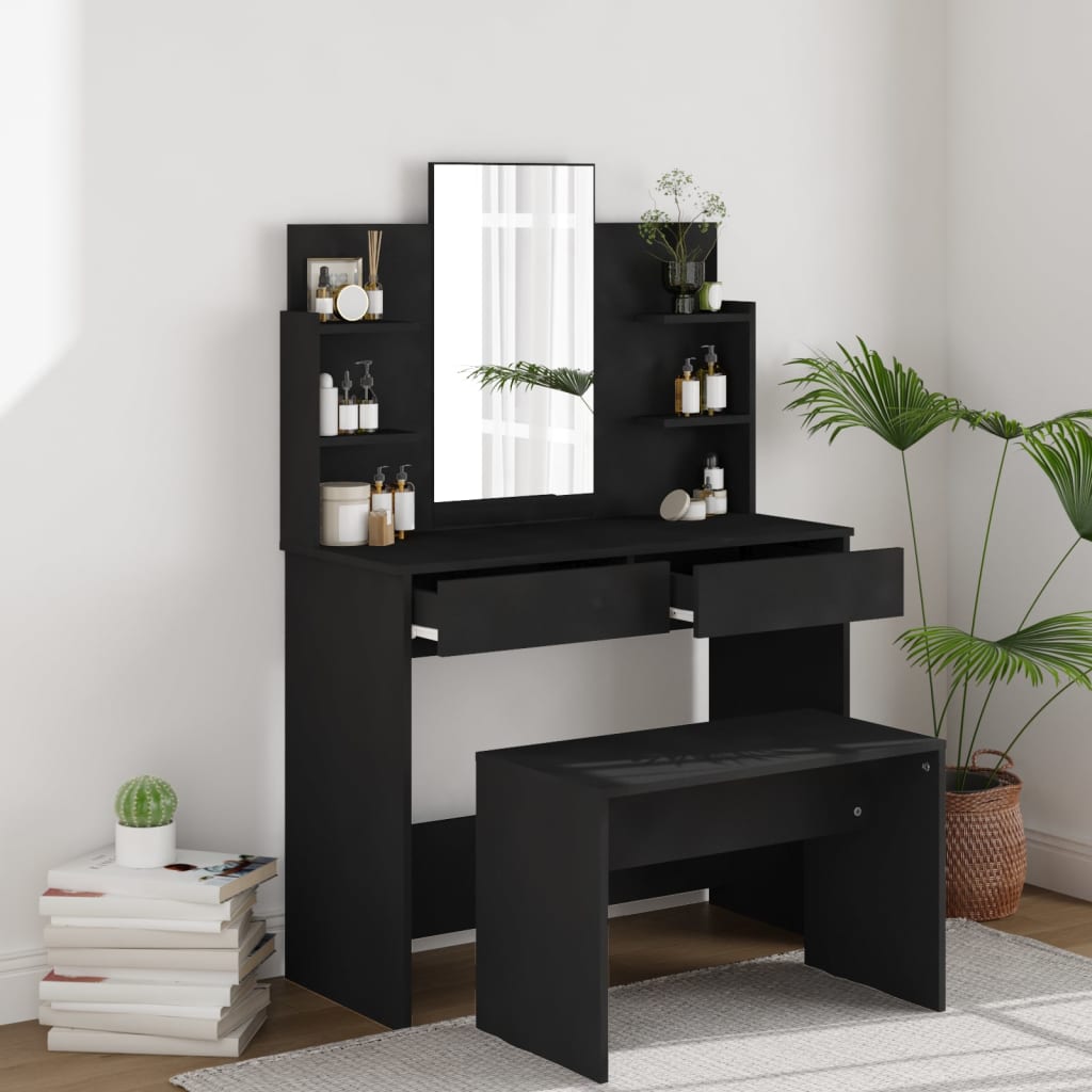 Set Toeletta Nero 96x40x142 cm