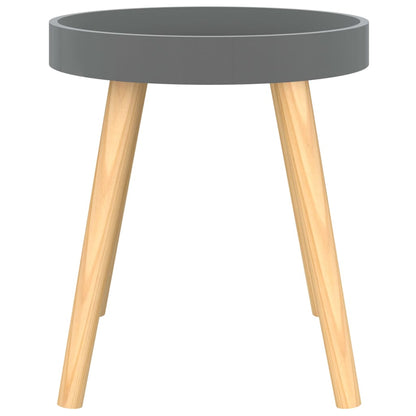Tavolino Grigio 38x38x40cm Legno Multistrato e Massello di Pino