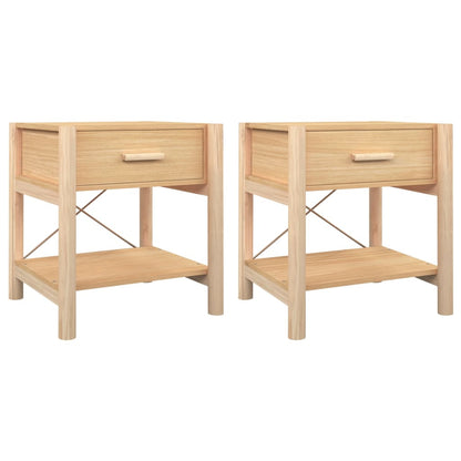Tavolini da Letto 2pz 42x38x45 cm in Legno Multistrato