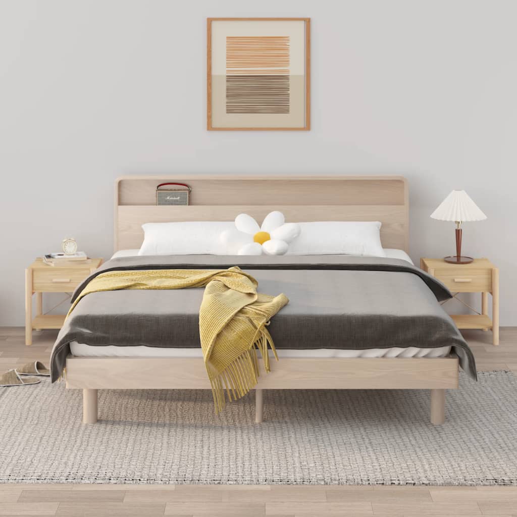 Tavolini da Letto 2pz 42x38x45 cm in Legno Multistrato