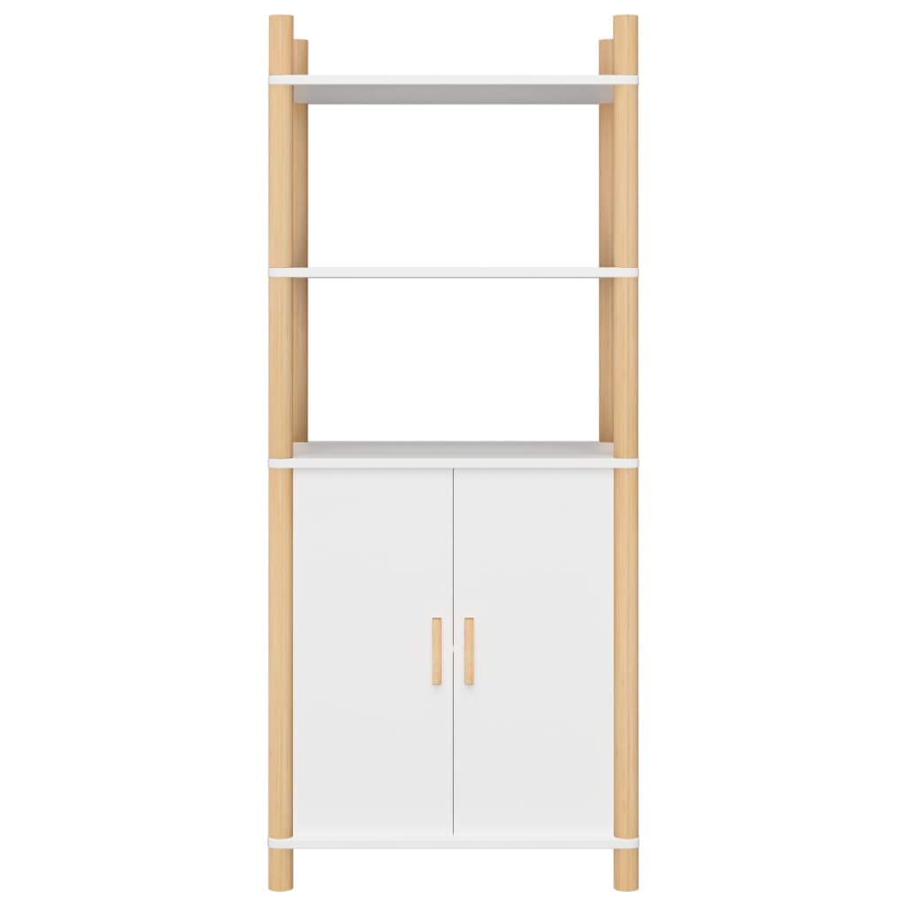 Credenza Bianca 60x40x141 cm in Legno Multistrato