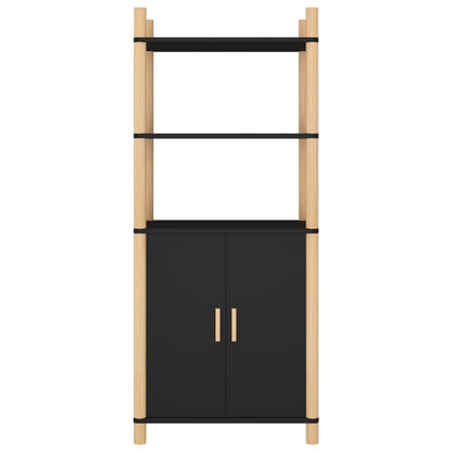 Credenza Nera 60x40x141 cm in Legno Multistrato