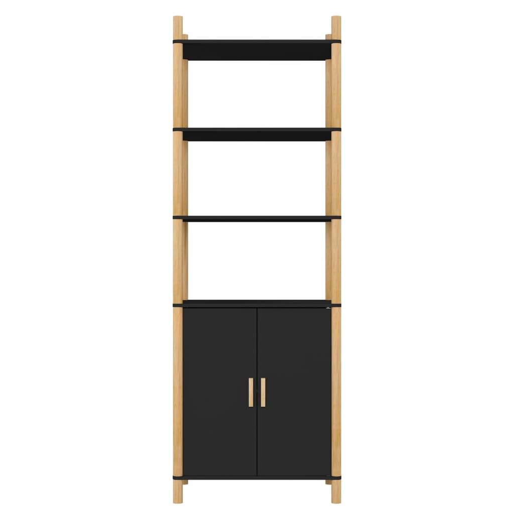 Credenza Nera 60x40x173 cm in Legno Multistrato