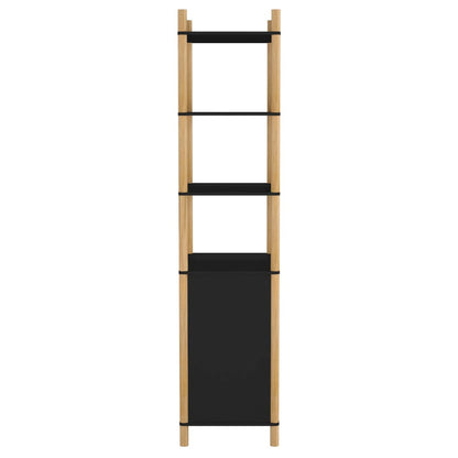 Credenza Nera 60x40x173 cm in Legno Multistrato