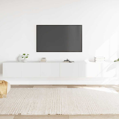 Set Mobili Porta TV 3 pz Bianco in Legno Multistrato