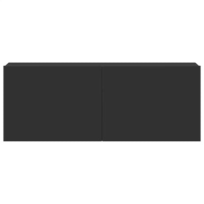 Set Mobili Porta TV 3 pz Nero in Legno Multistrato
