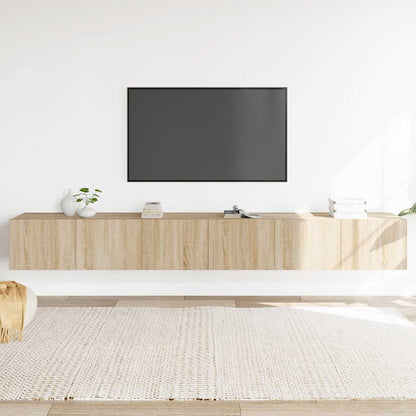 Set di Mobili Porta TV 3 pz Rovere Sonoma in Legno Multistrato