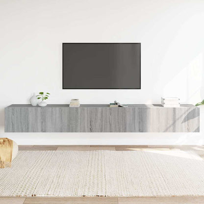 Set Mobili Porta TV 3 pz Grigio Sonoma in Legno Multistrato