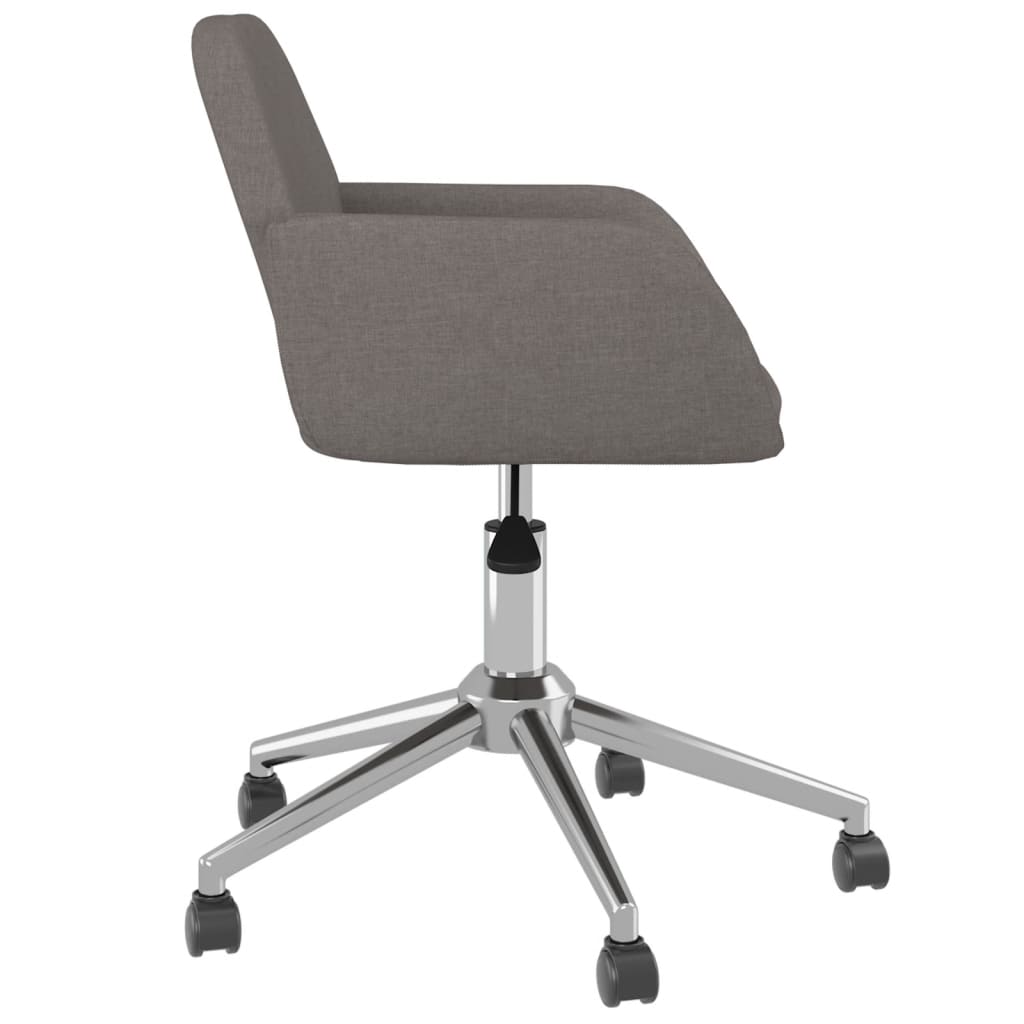 Sedia da Ufficio Girevole Grigio Scuro in Tessuto