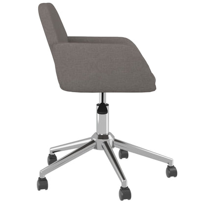 Sedia da Ufficio Girevole Grigio Scuro in Tessuto