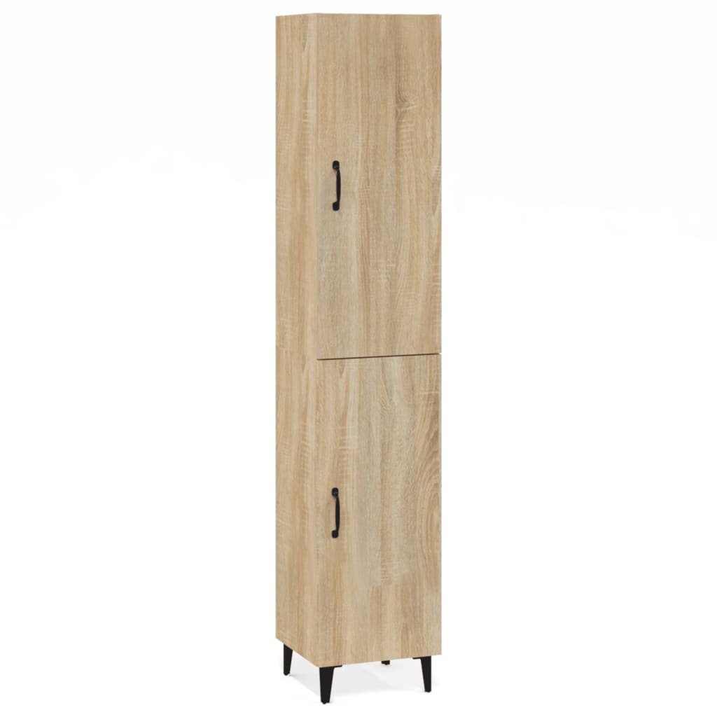 Credenza Rovere Sonoma 34,5x34x180 cm in Legno Multistrato