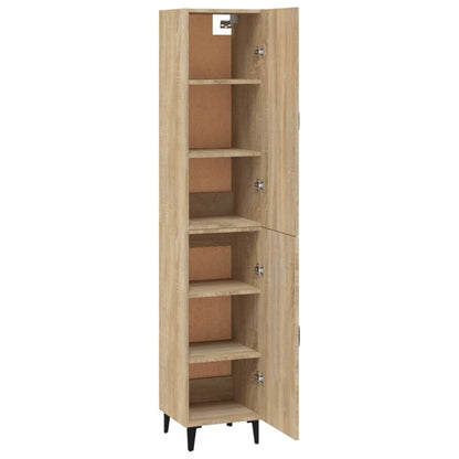 Credenza Rovere Sonoma 34,5x34x180 cm in Legno Multistrato