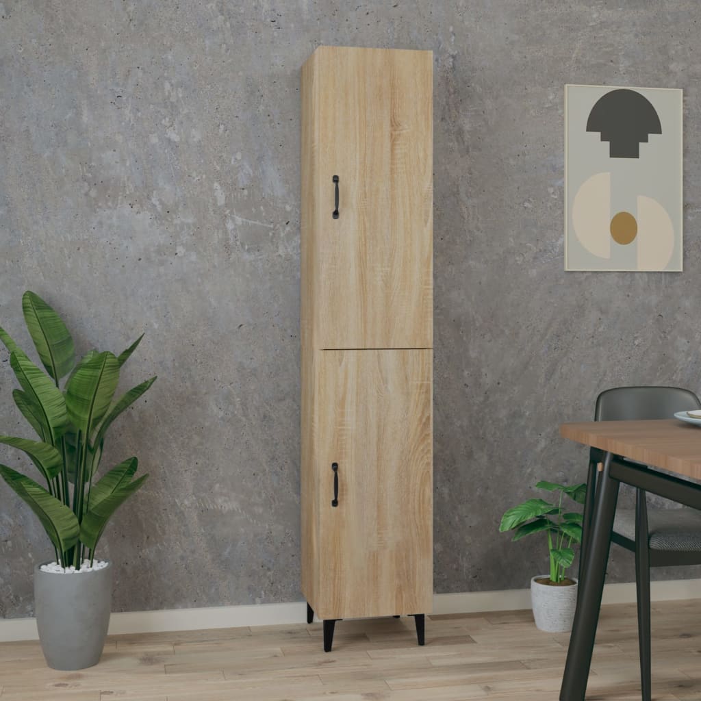Credenza Rovere Sonoma 34,5x34x180 cm in Legno Multistrato