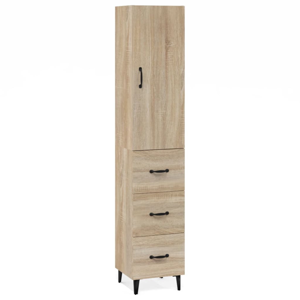 Credenza Rovere Sonoma 34,5x34x180 cm in Legno Multistrato
