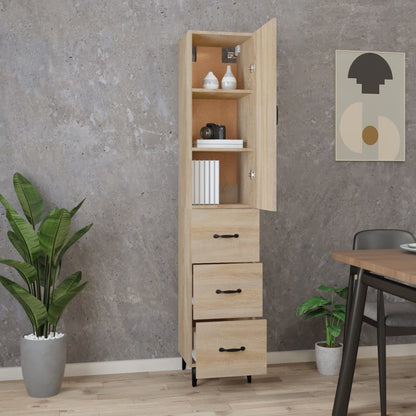 Credenza Rovere Sonoma 34,5x34x180 cm in Legno Multistrato