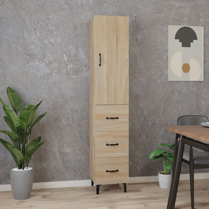 Credenza Rovere Sonoma 34,5x34x180 cm in Legno Multistrato
