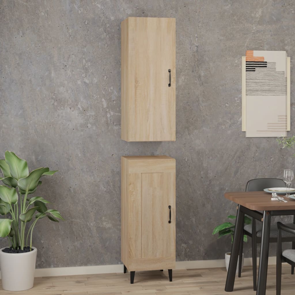 Credenza Rovere Sonoma 34,5x34x180 cm in Legno Multistrato