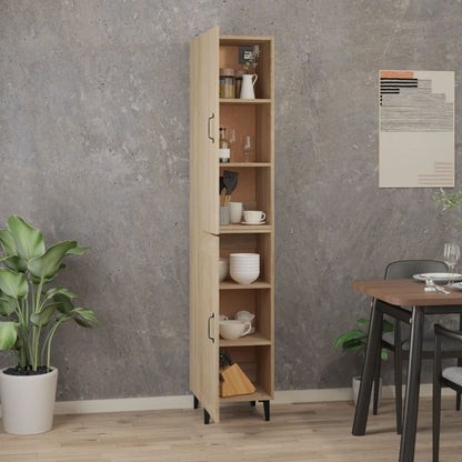Credenza Rovere Sonoma 34,5x34x180 cm in Legno Multistrato