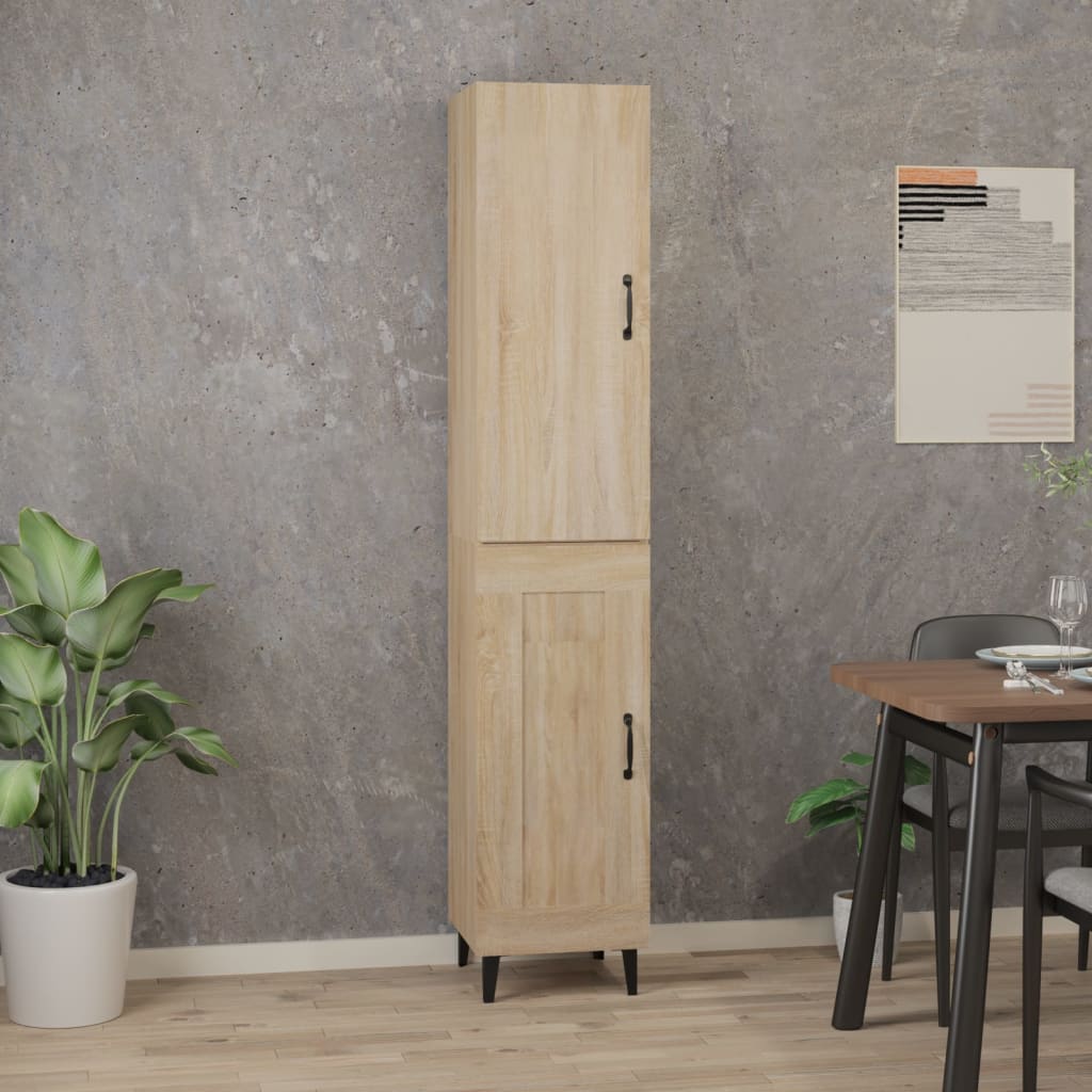 Credenza Rovere Sonoma 34,5x34x180 cm in Legno Multistrato