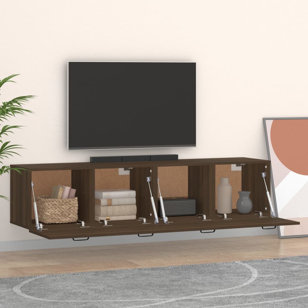 Mobili Parete 2 pz Rovere Marrone 60x36,5x35 cm in Multistrato