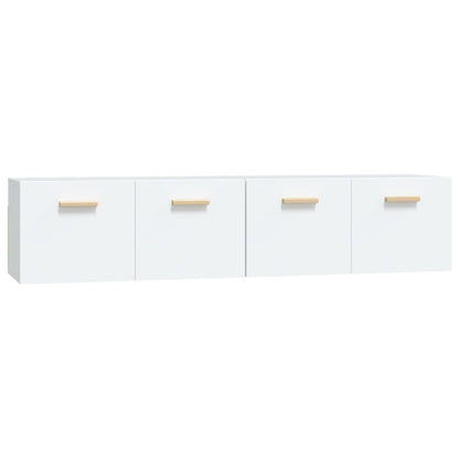 Mobili Parete 2 pz Bianco 80x35x36,5cm Legno Multistrato