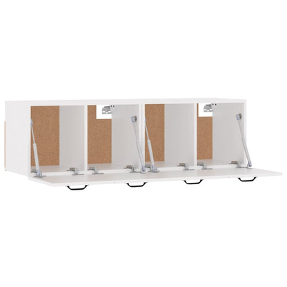 Mobili Parete 2 pz Bianco 80x35x36,5 cm in Legno Multistrato