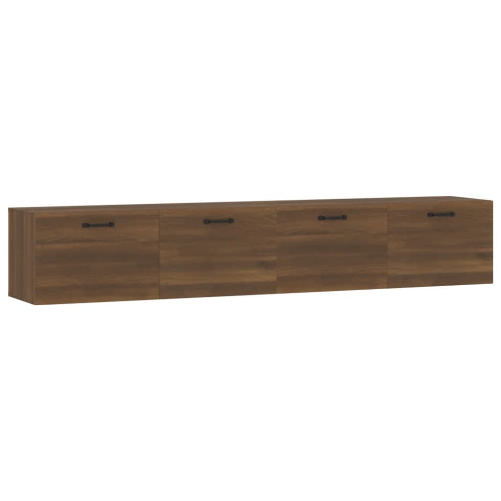 Mobili Parete 2 pz Rovere Marrone 100x36,5x35 cm in Multistrato