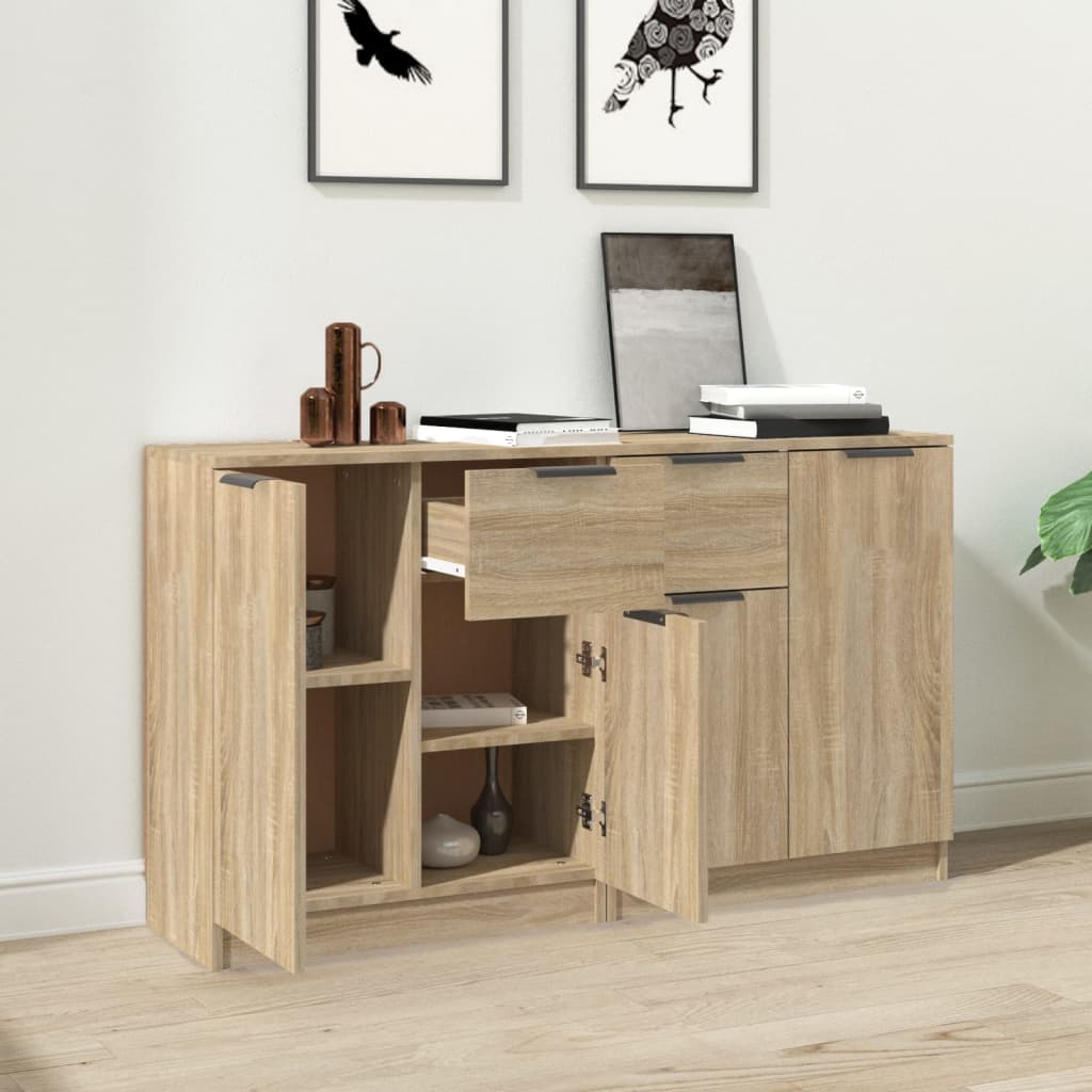 Credenze 2 pz Rovere Sonoma 60x30x70 cm in Legno Multistrato