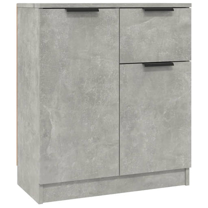 Credenze 2 pz Grigio Cemento 60x30x70 cm in Legno Multistrato