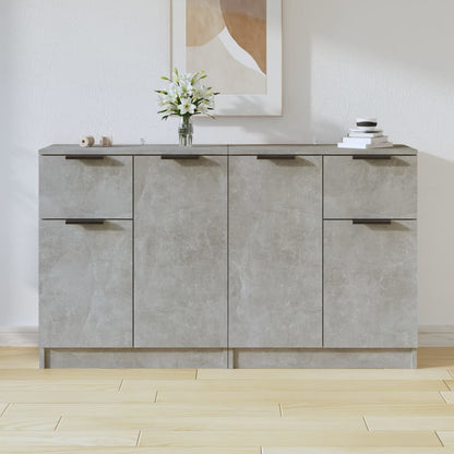 Credenze 2 pz Grigio Cemento 60x30x70 cm in Legno Multistrato