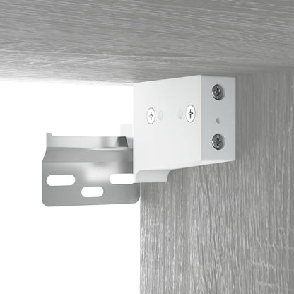 Set Mobili da Bagno 2 pz Grigio Sonoma in Legno Multistrato