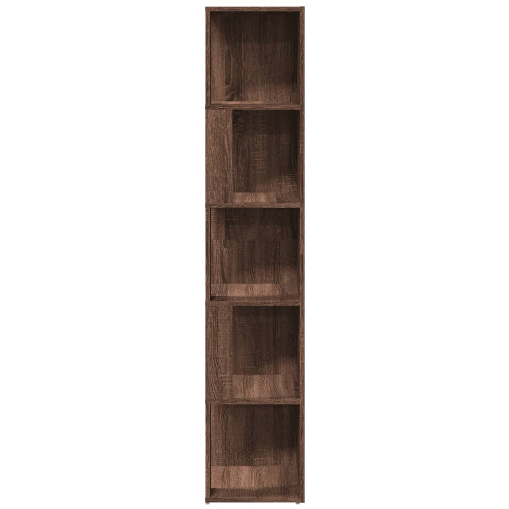 Scaffale Angolo Rovere Marrone 33x33x164,5 cm Legno Multistrato