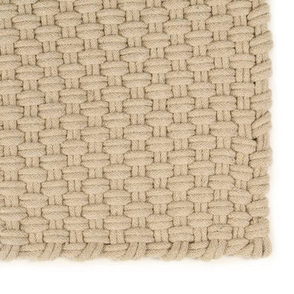 Tappeto Rettangolare Naturale 80x160 cm in Cotone