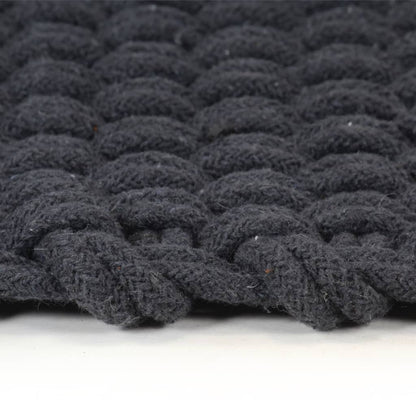Tappeto Rettangolare Antracite 120x180 cm in Cotone
