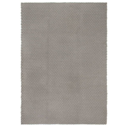 Tappeto Rettangolare Grigio 80x160 cm in Cotone