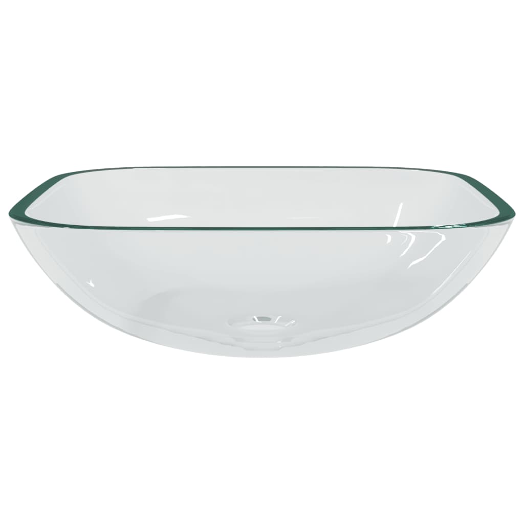 Lavandino in Vetro 42x42x14 cm Trasparente