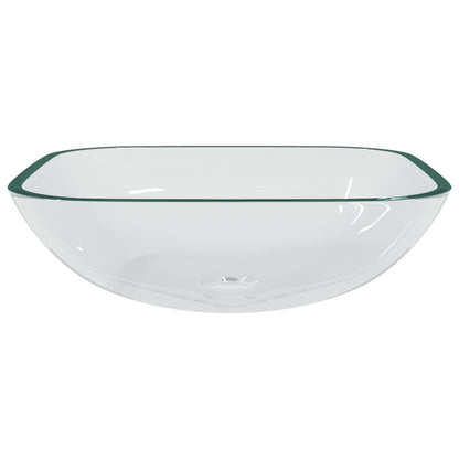 Lavandino in Vetro 42x42x14 cm Trasparente