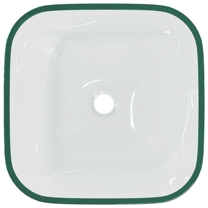 Lavandino in Vetro 42x42x14 cm Trasparente