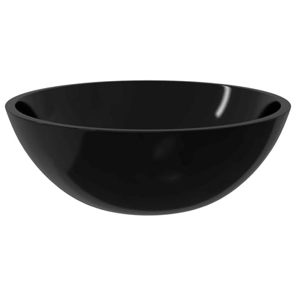 Lavandino in Vetro 50x37x14 cm Nero