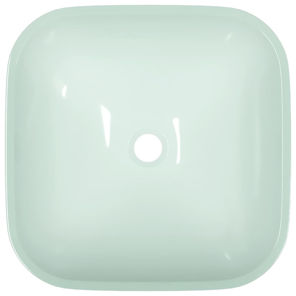 Lavandino in Vetro 42x42x14 cm Bianco