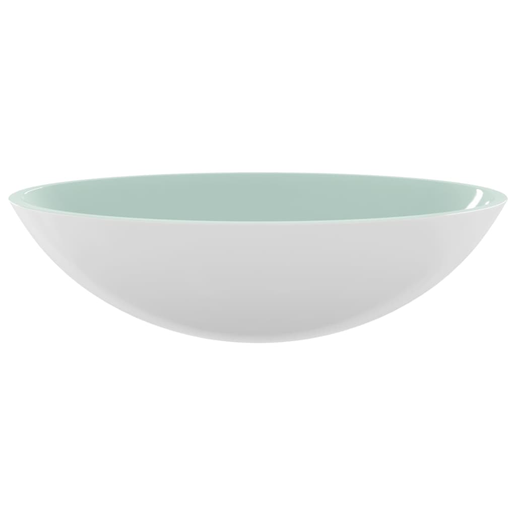 Lavandino in Vetro 50x37x14 cm Bianco