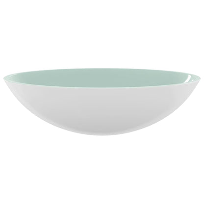 Lavandino in Vetro 50x37x14 cm Bianco