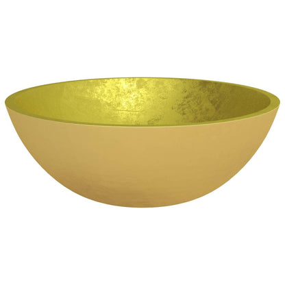 Lavandino in Vetro 50x37x14 cm Oro